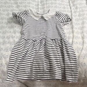 Janie and Jack Black and White Striped Dress